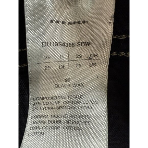 Rick Owens DRKSHDW Waxed Detroit Cut Jeans Sz 29x29 Slim Fit Stretch Denim Italy - Picture 13 of 16